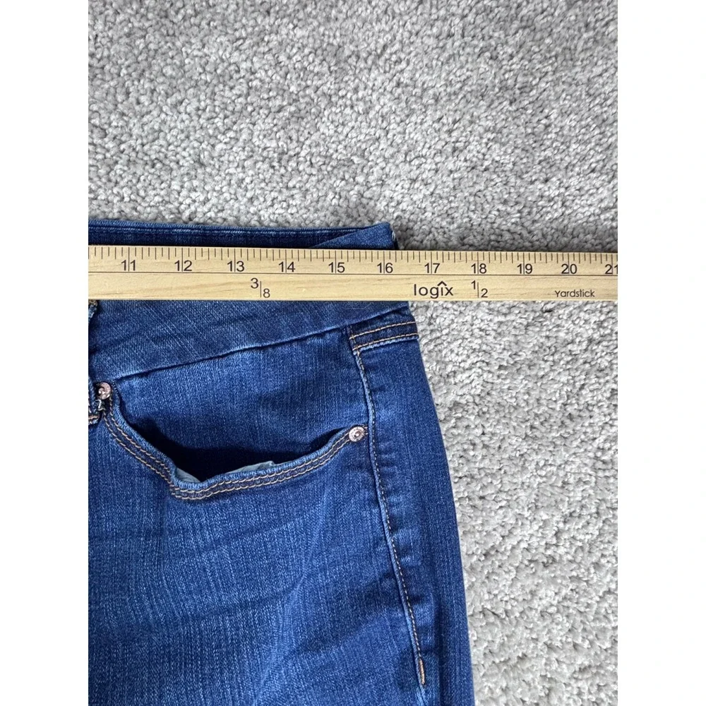 Seven7 Tummy Less High Rise Skinny Jeans Womens Size 12 Dark‎ Wash Denim